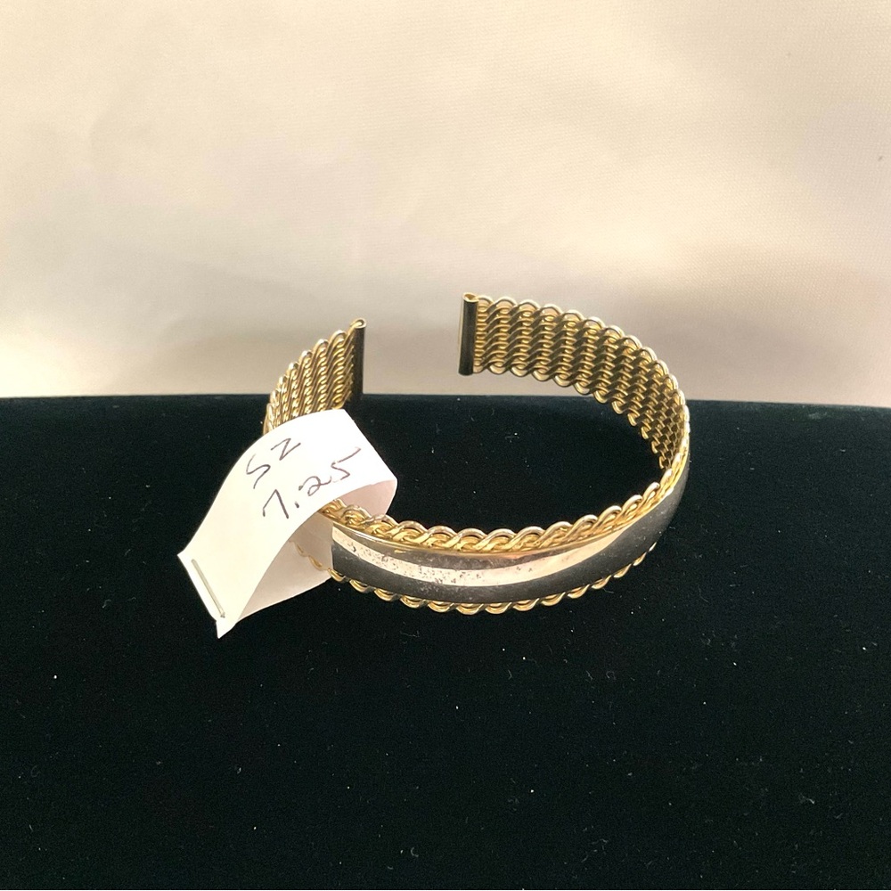 Vintage Gold Tone CATHE Cuff Bracelet ((Pat Pending) - Picture 3 of 4